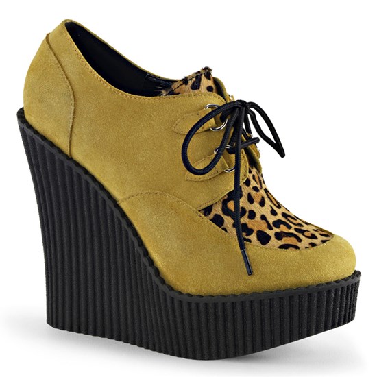 Scarpe Creepers Demonia Creepers Shoes 304 Donna Khaki | TJ0937245