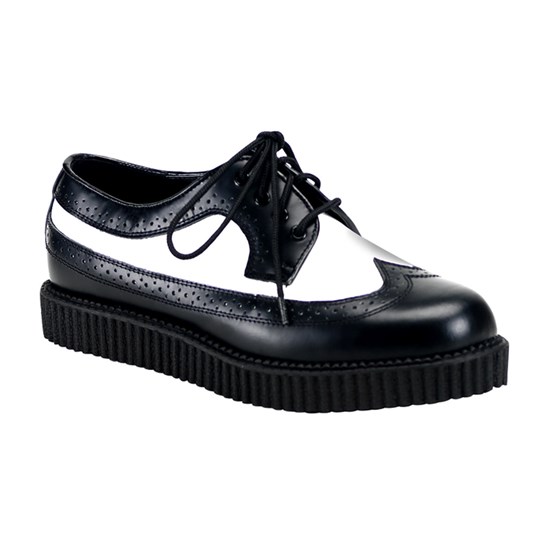 Scarpe Creepers Demonia Creepers Shoes 608 Donna Nere Bianche | UL6143785