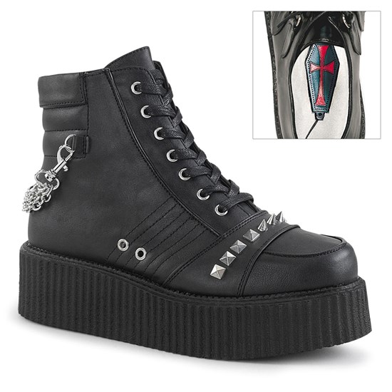 Scarpe Creepers Demonia V Creepers Shoes 565 Donna Nere | KC0263581