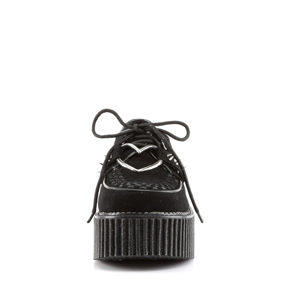 Scarpe Creepers Demonia Creepers Shoes 206 Donna Nere | DS5087316