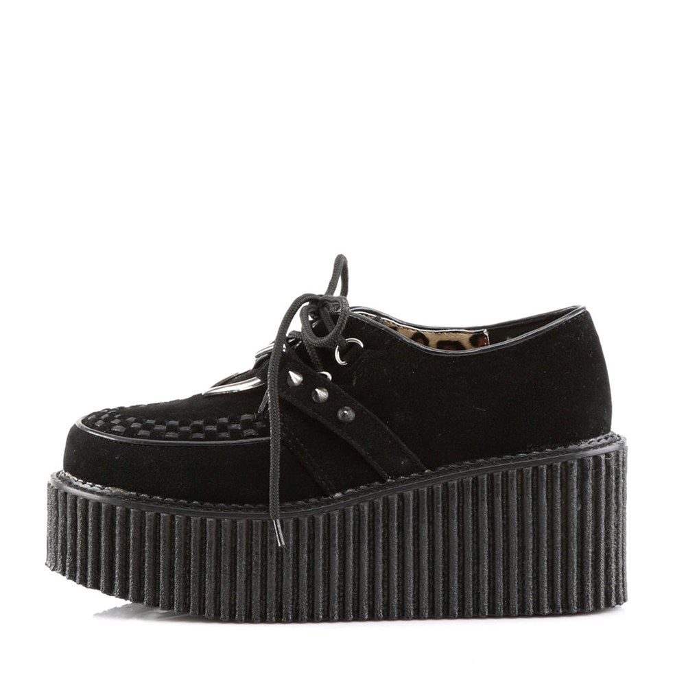 Scarpe Creepers Demonia Creepers Shoes 206 Donna Nere | DS5087316