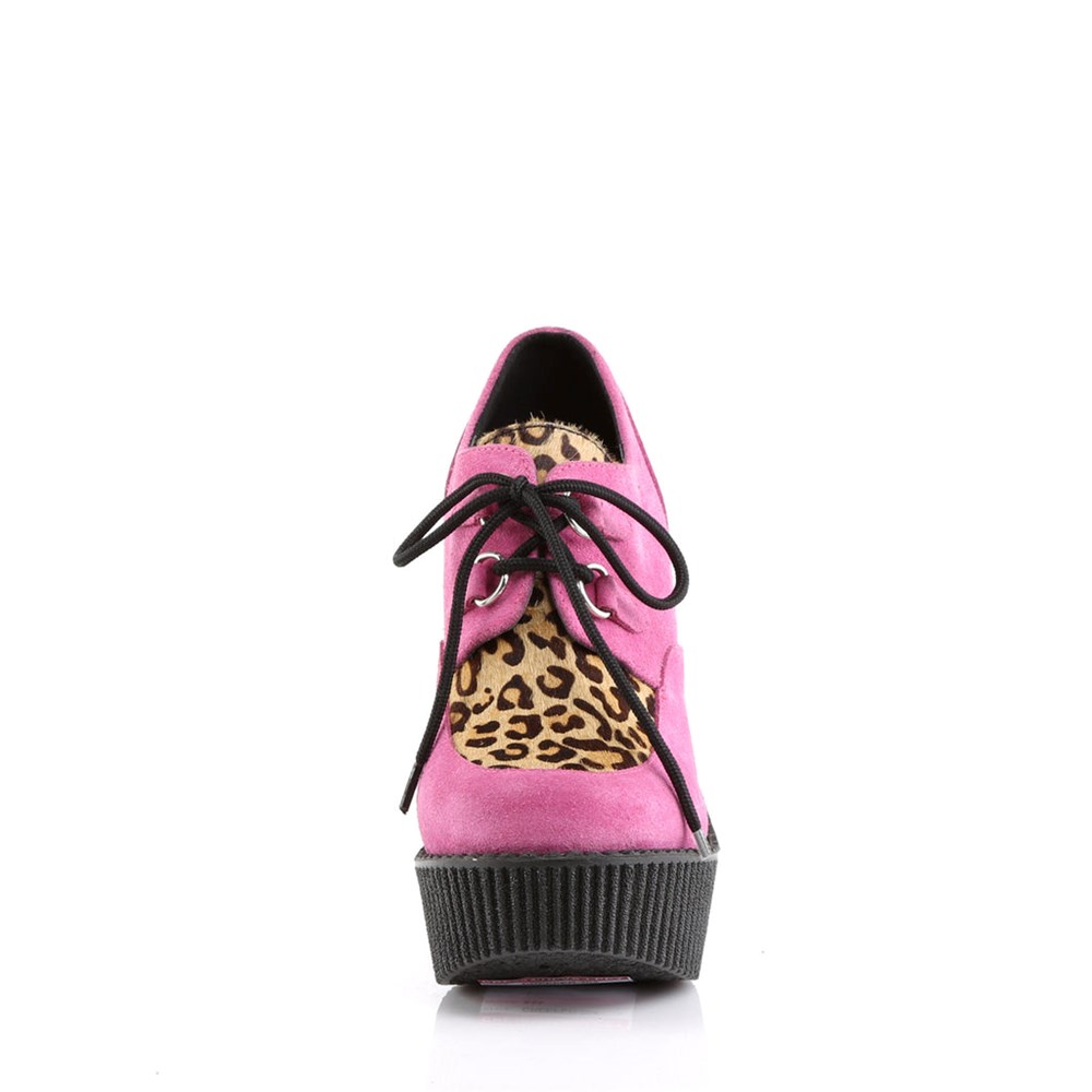 Scarpe Creepers Demonia Creepers Shoes 304 Donna Rosa | IF7296154