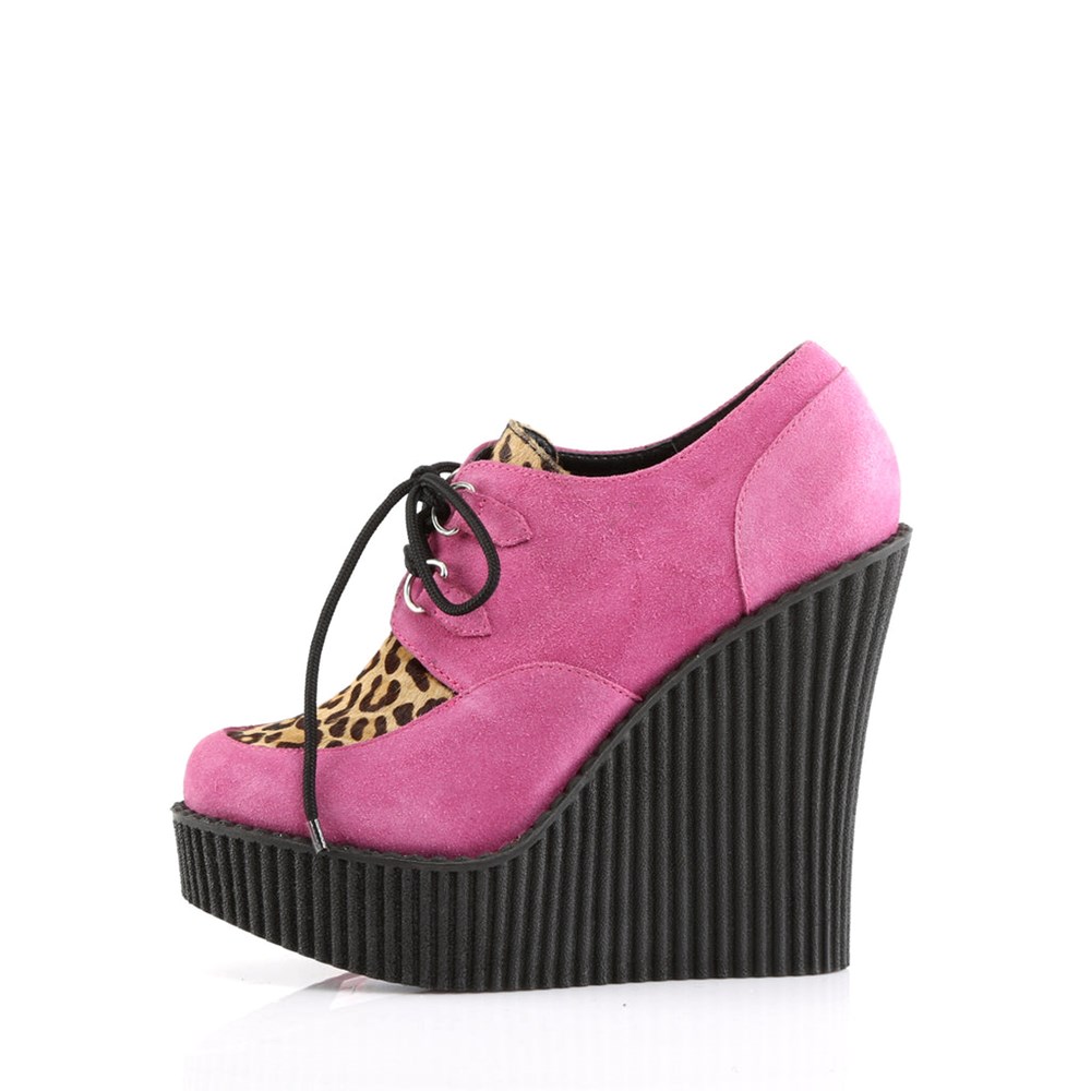 Scarpe Creepers Demonia Creepers Shoes 304 Donna Rosa | IF7296154