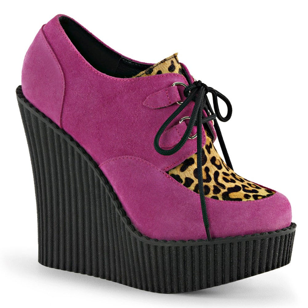 Scarpe Creepers Demonia Creepers Shoes 304 Donna Rosa | IF7296154