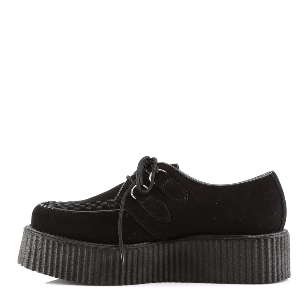 Scarpe Creepers Demonia Creepers Shoes 402S Donna Nere | GR5397401