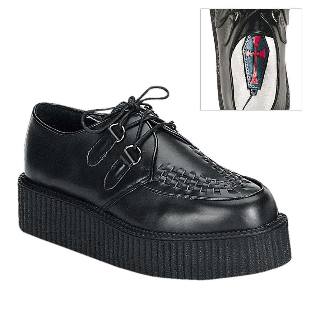 Scarpe Creepers Demonia Creepers Shoes 402 Donna Nere | TS2537019