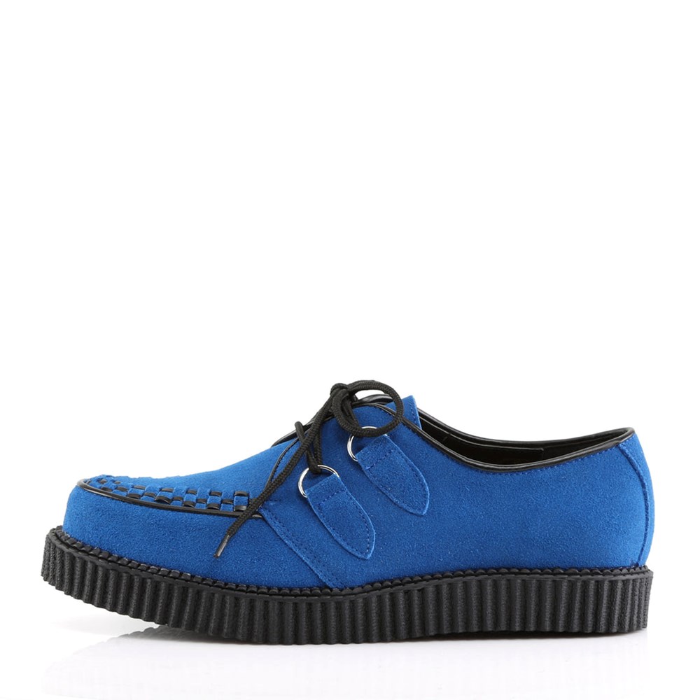 Scarpe Creepers Demonia Creepers Shoes 602S Donna Blu | LY5173806