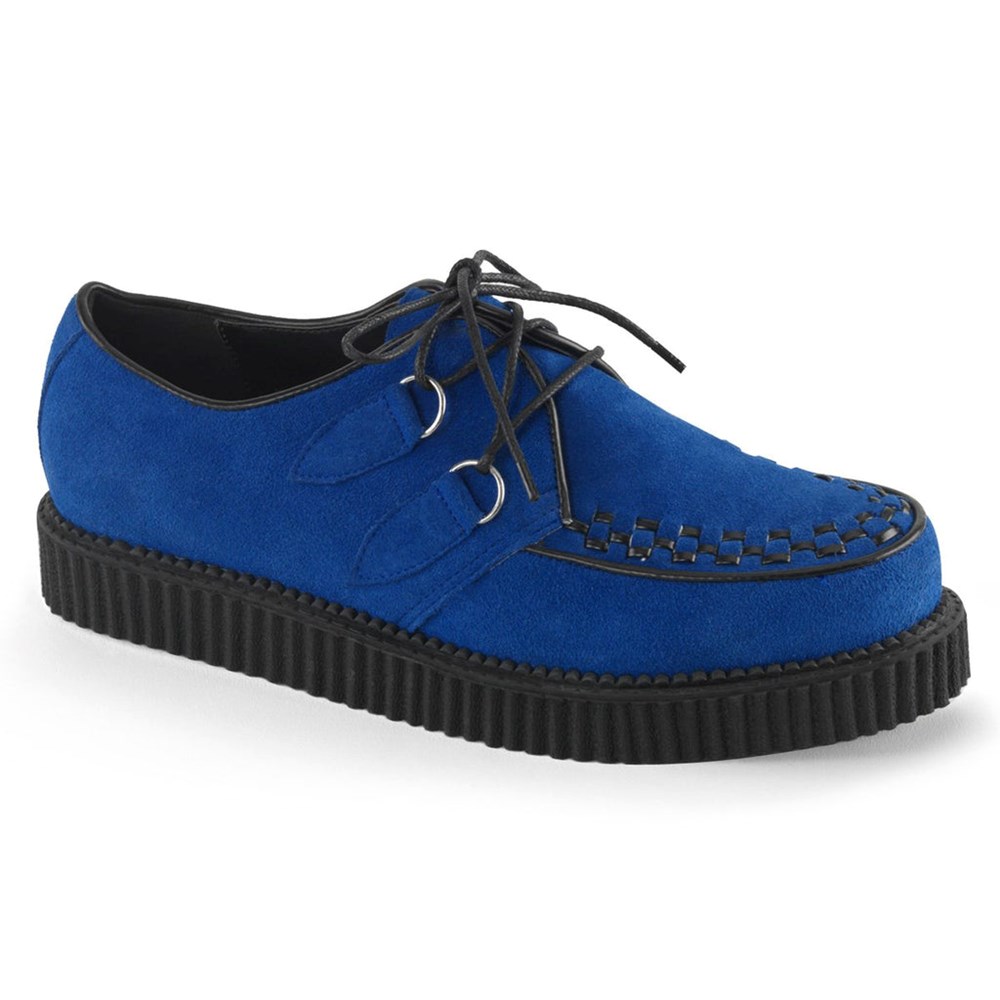 Scarpe Creepers Demonia Creepers Shoes 602S Donna Blu | LY5173806