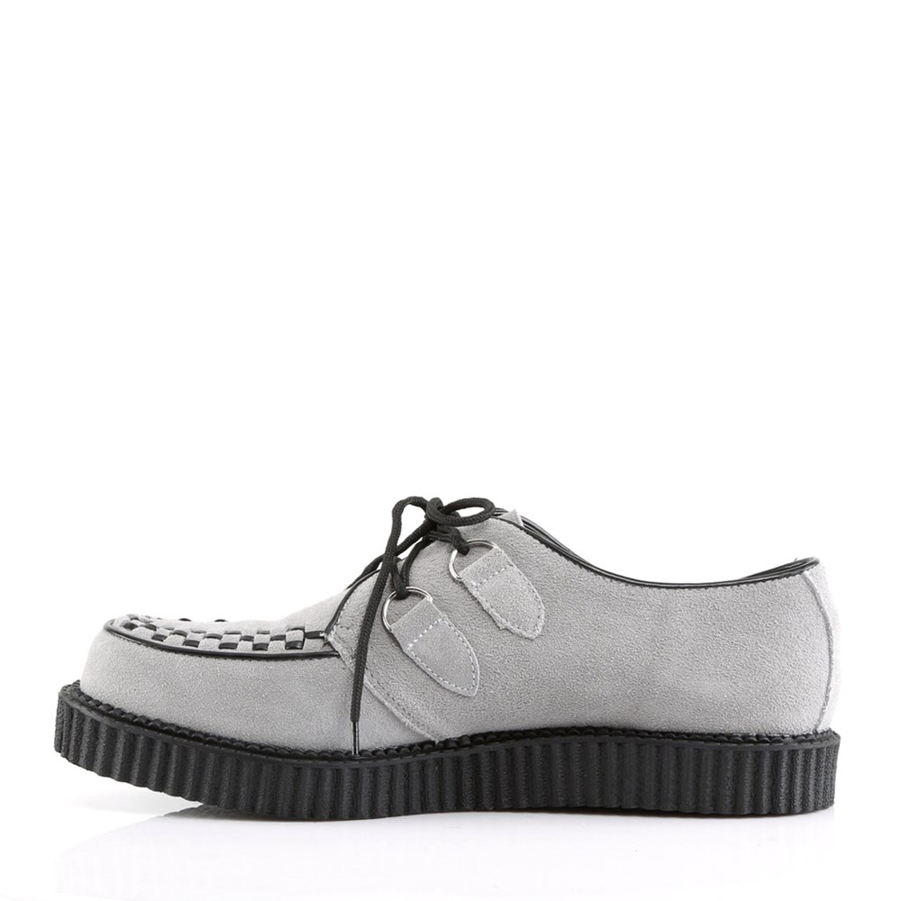 Scarpe Creepers Demonia Creepers Shoes 602S Donna Grigie | ZU4182356