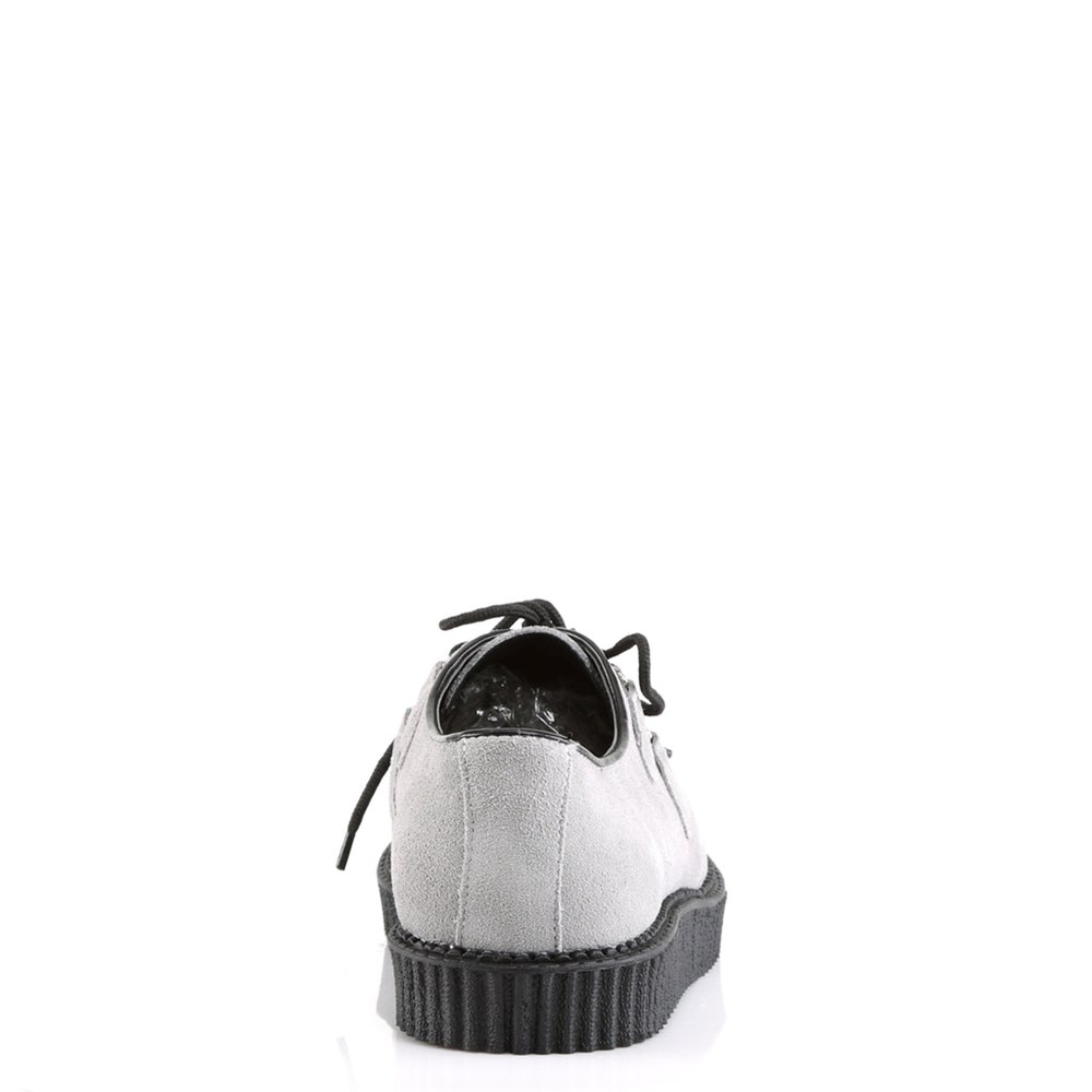 Scarpe Creepers Demonia Creepers Shoes 602S Donna Grigie | ZU4182356