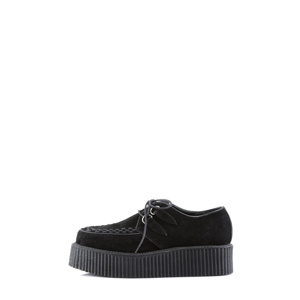 Scarpe Creepers Demonia V Creepers Shoes 502S Donna Nere | FE9284607