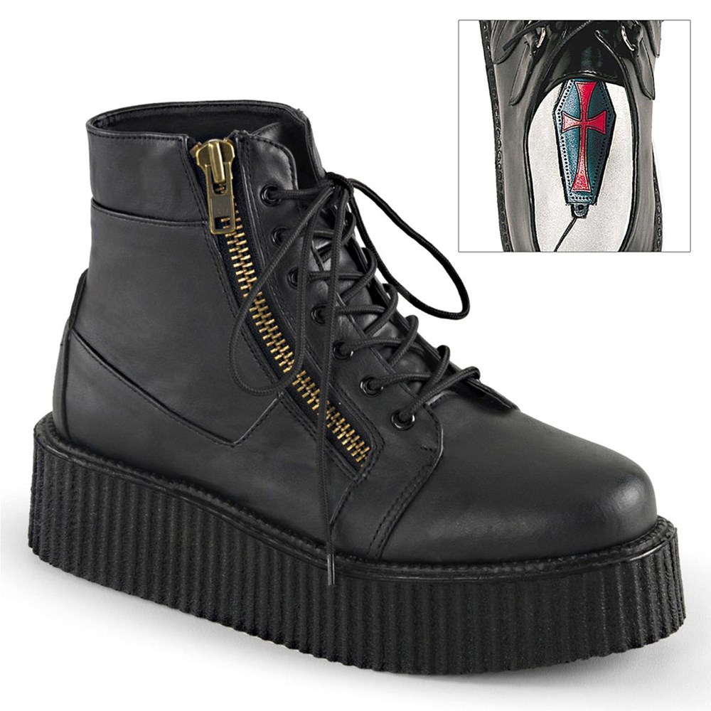 Scarpe Creepers Demonia V Creepers Shoes 571 Donna Nere | GB1269754