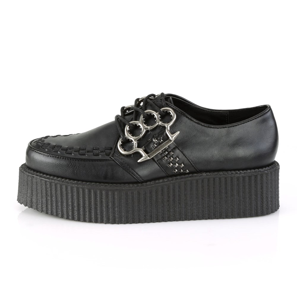 Scarpe Creepers Demonia V Creepers Shoes 516 Donna Nere | MK8590762