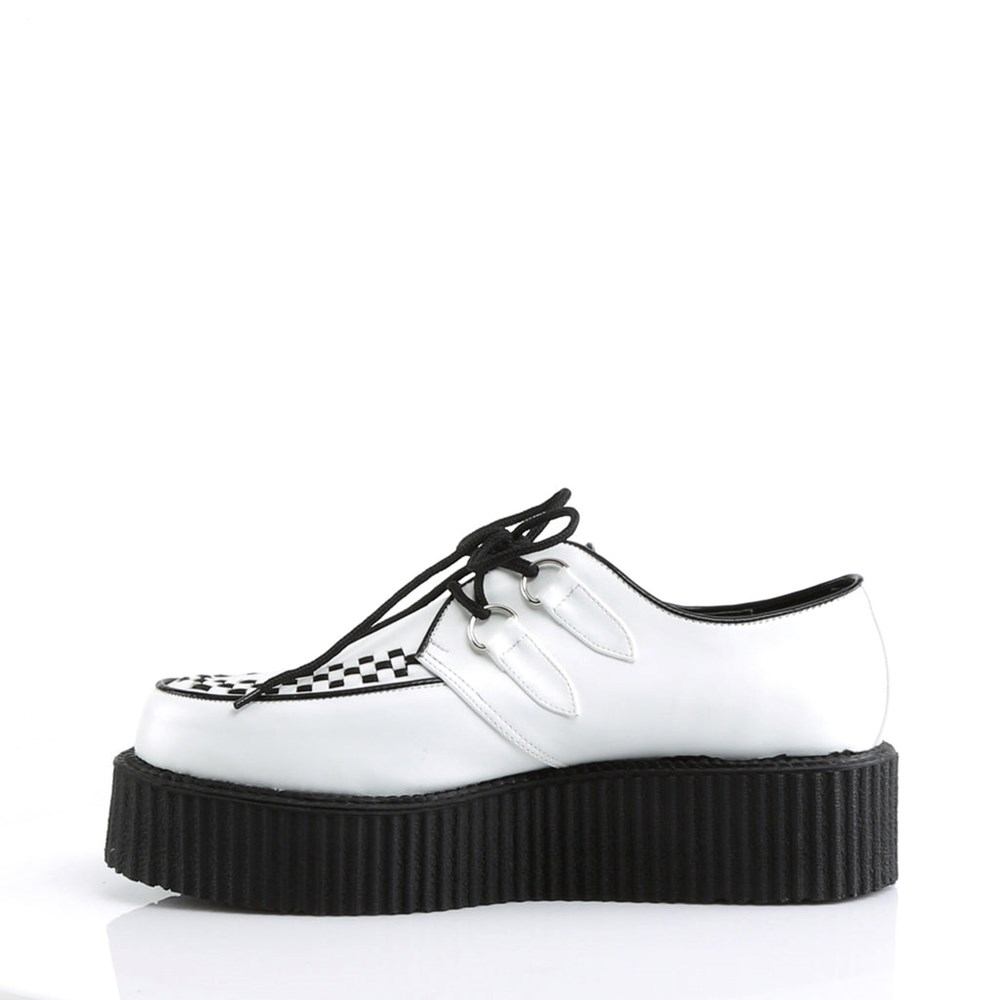 Scarpe Creepers Demonia V Creepers Shoes 502 Donna Bianche | XY3029784