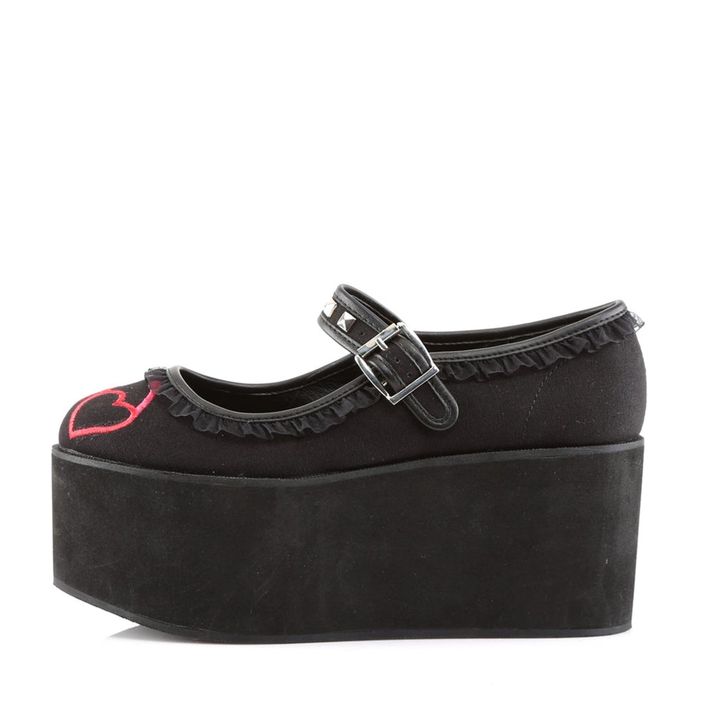 Scarpe Platform Demonia Click 02 1 Donna Nere | OM0427536