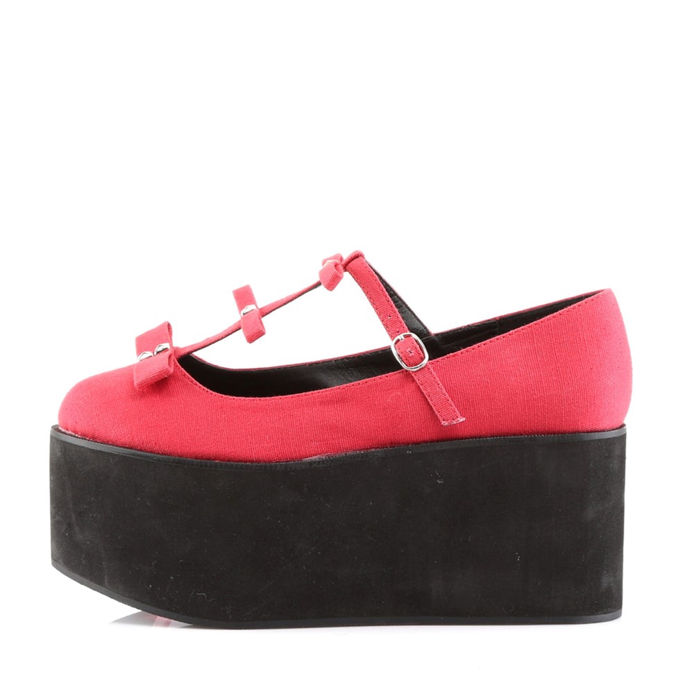 Scarpe Platform Demonia Click 08 Donna Rosse | EW3978406