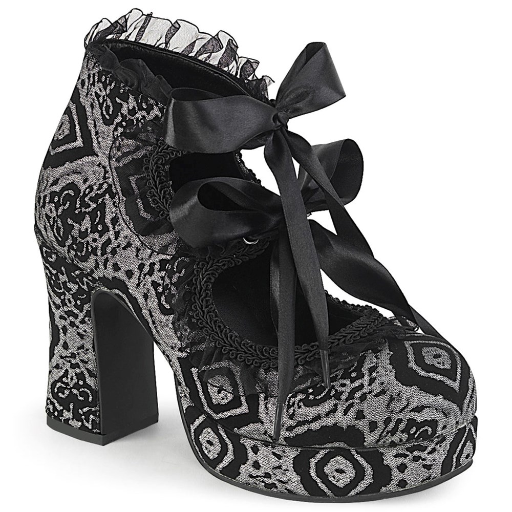 Scarpe Platform Demonia Gothika 53 Donna Nere Argento | WA4082795