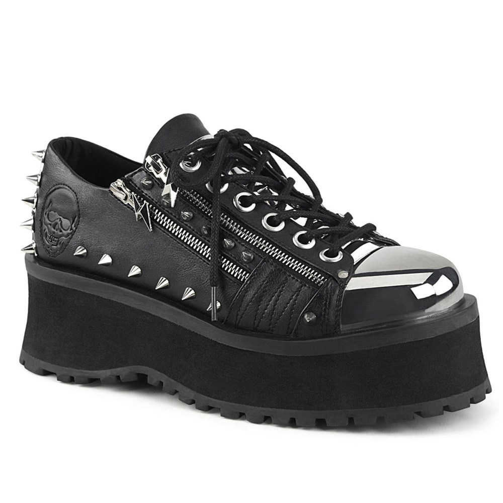 Scarpe Platform Demonia Gravedigger 04 Donna Nere | MY1695703